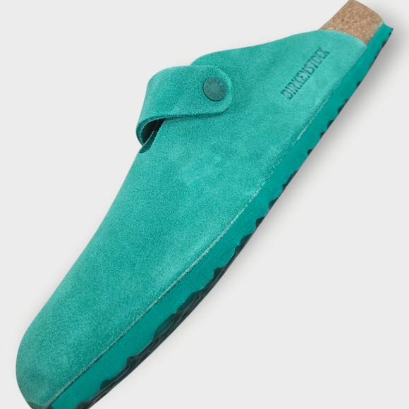 Birkenstock New w/ Box Boston Digital Green Suede Leather Regular Mens Size 11 - Picture 13 of 14